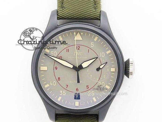 MIROTIME 0501 RelaxedFit Big Pilot Real PR IW500435 “Muhammad Ali” ZF Best Edition On Black Leather Strap A 7295